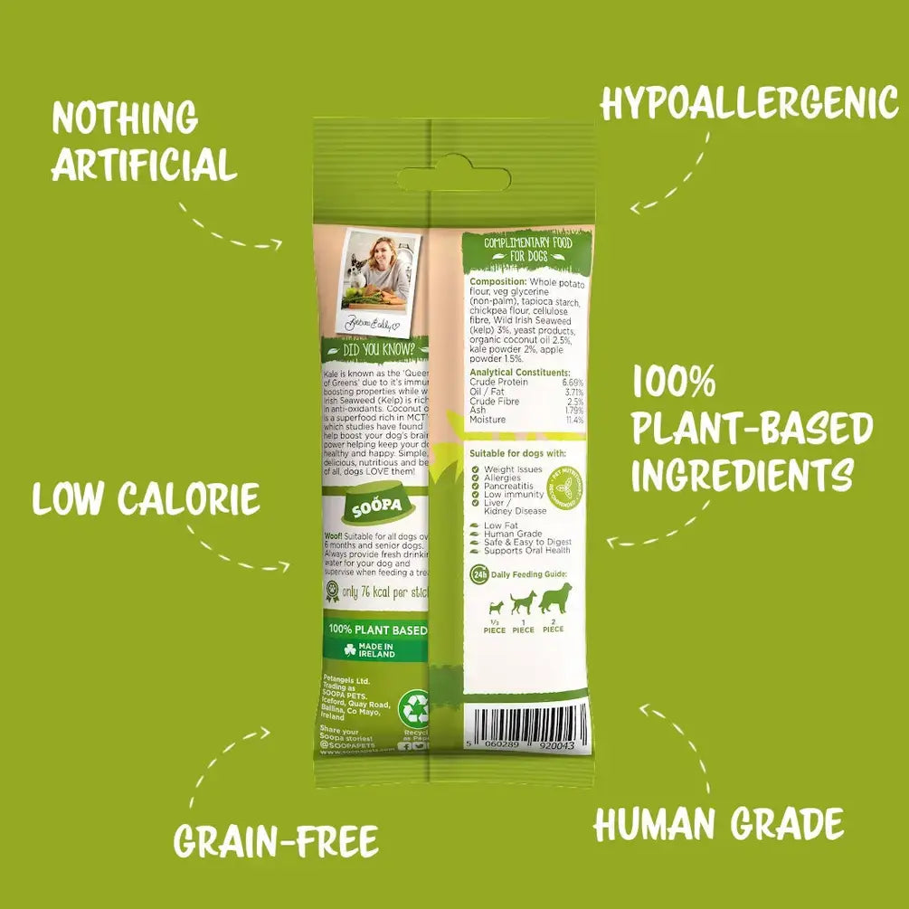 Soopa Kale & Apple Dog Dental Sticks
