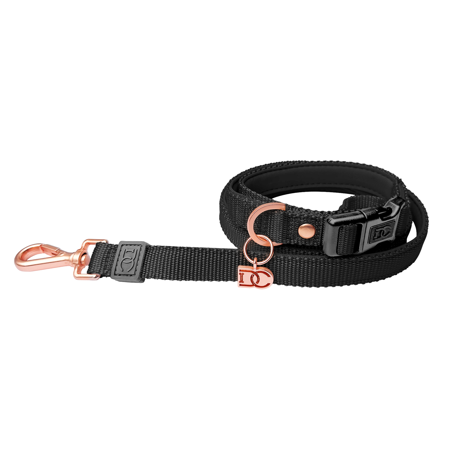 Doodle Couture Secure-In-Place Dog Lead - Matte Black