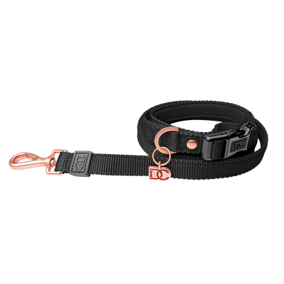 Doodle Couture Secure-In-Place Dog Lead - Matte Black