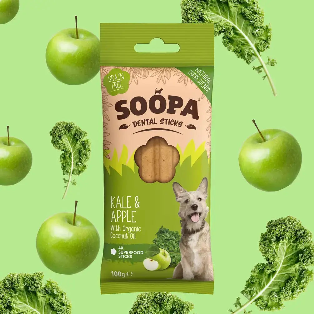 Soopa Kale & Apple Dog Dental Sticks