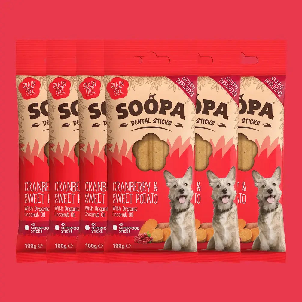 Soopa Cranberry & Sweet Potato Dog Dental Sticks