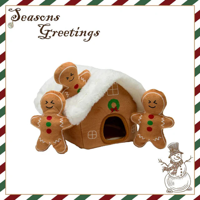 Ancol Gingerbread House with 2 Gingerbread Plush Toy