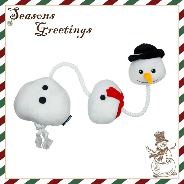 Ancol Seb the Ropey Snowman Christmas Dog Toy