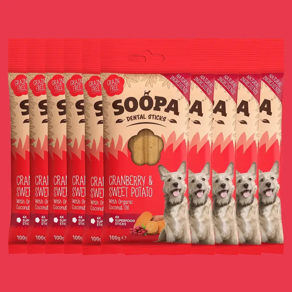 Soopa Cranberry & Sweet Potato Dog Dental Sticks