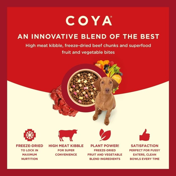 COYA Kibble Plus Beef Adult Dog Food 1.5kg