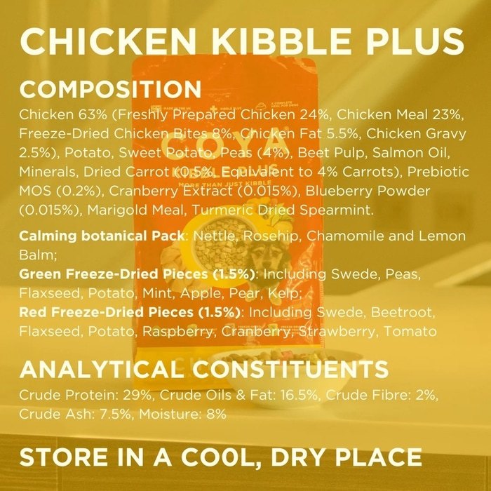 COYA Kibble Plus Chicken Adult Dog Food 1.5kg
