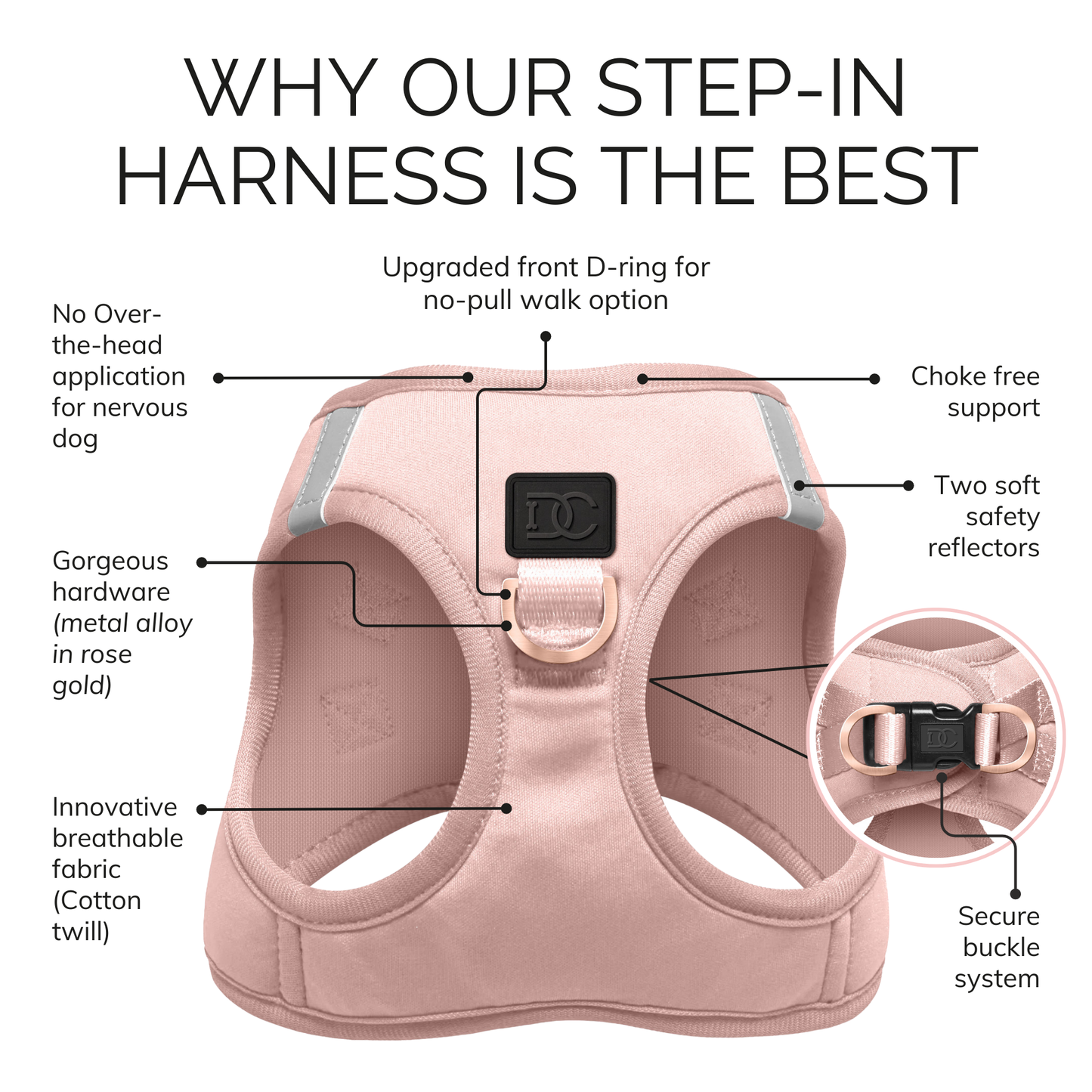 Doodle Couture Luxe Step-In Harness - Steel