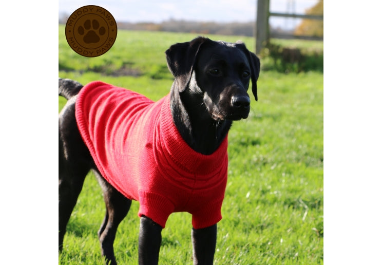 Ancol Muddy Paws Cable Knit Dog Jumper