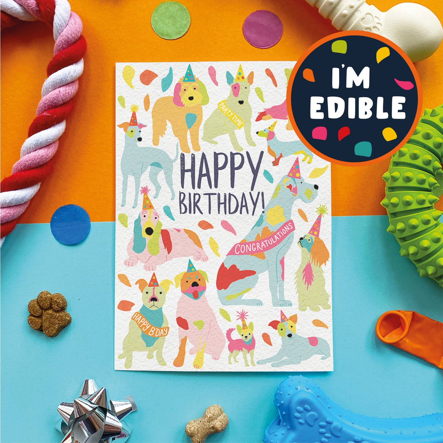 Scoff Paper Edible Birthday Card For Dogs - HB