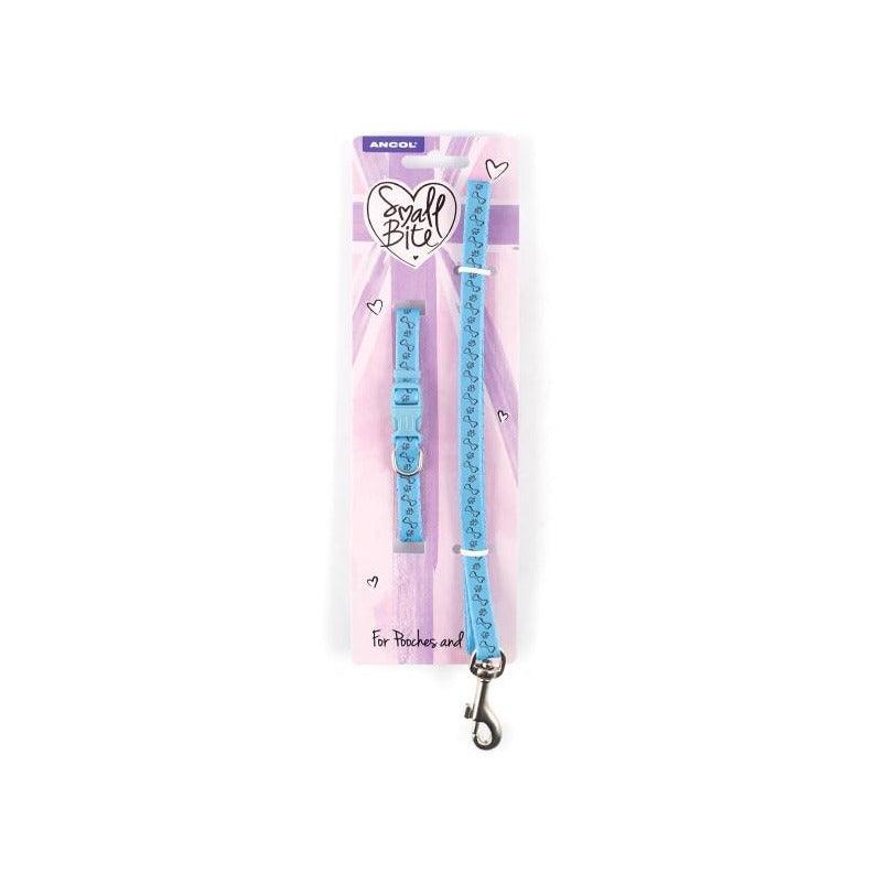 Ancol Small Bite Paw & Bone Puppy Lead & Collar Set-Oh Doggy