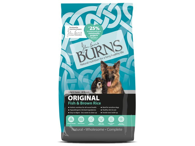 Burns White Fish & Rice 12kg Dog Food