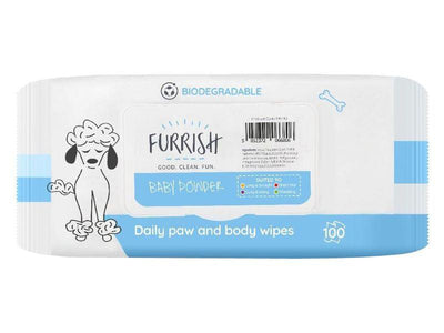 Furrish Bath Wipes- Baby Powder-Dog grooming-Oh Doggy