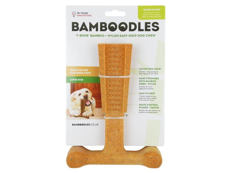 Bamboodles 'T-Bone' Easy Grip Dog Chew-Oh Doggy