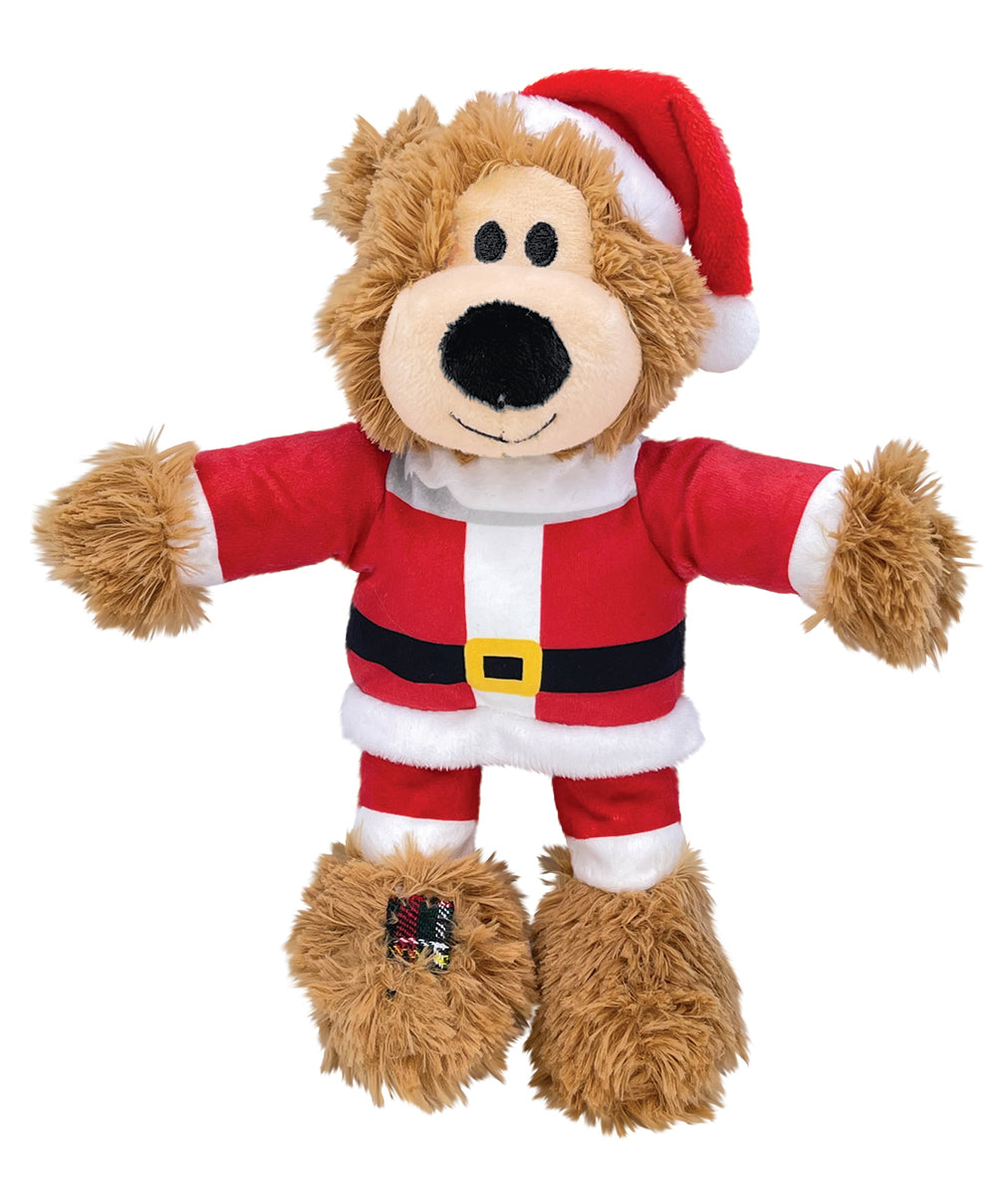 KONG Holiday Wild Knots Bear Christmas Dog Toy Assorted