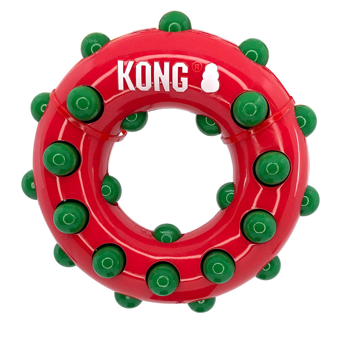 KONG Holiday Dog Toy Dotz Ring Small