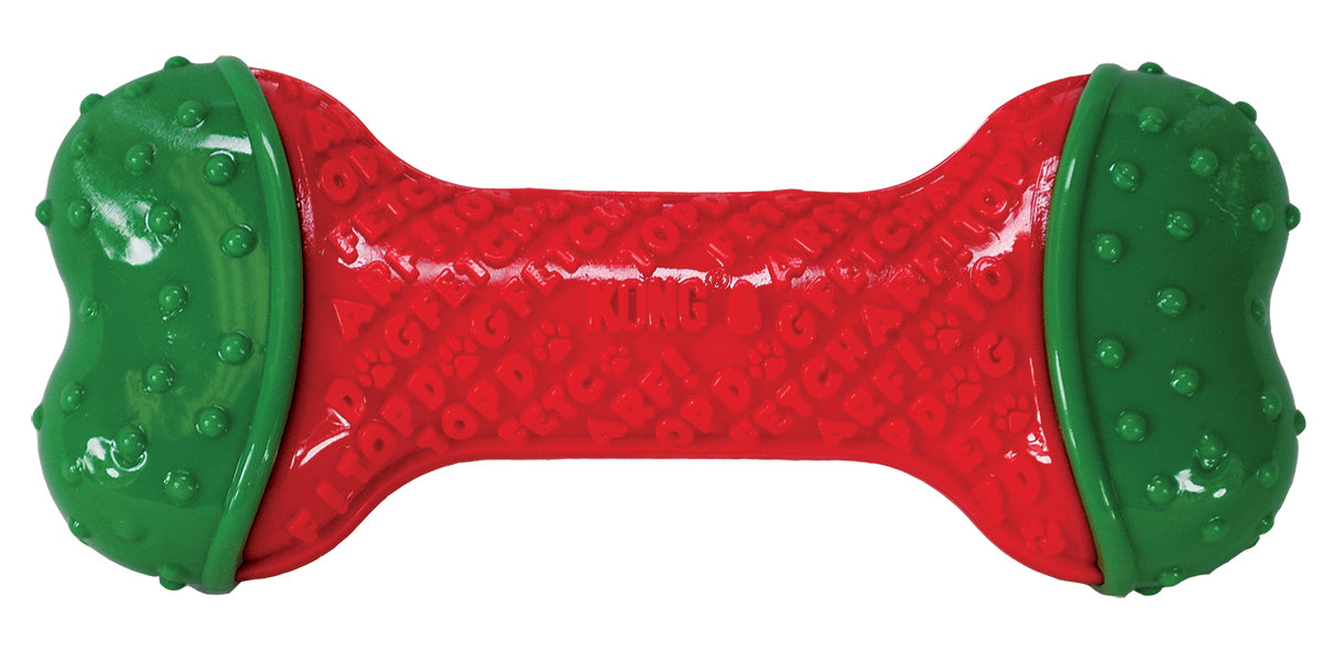 KONG Holiday Dog Toy CoreStrength Bone Small/Medium