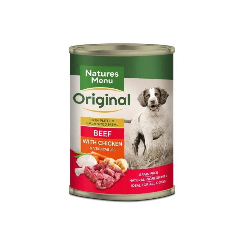 Natures Menu Adult Dog Beef with Chicken Can 400g-Oh Doggy