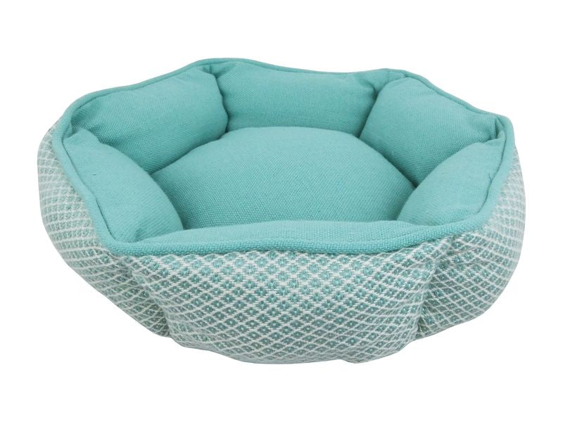 Resploot Teal Snakeskin Hexagonal Dog Bed-Dog Beds-Oh Doggy