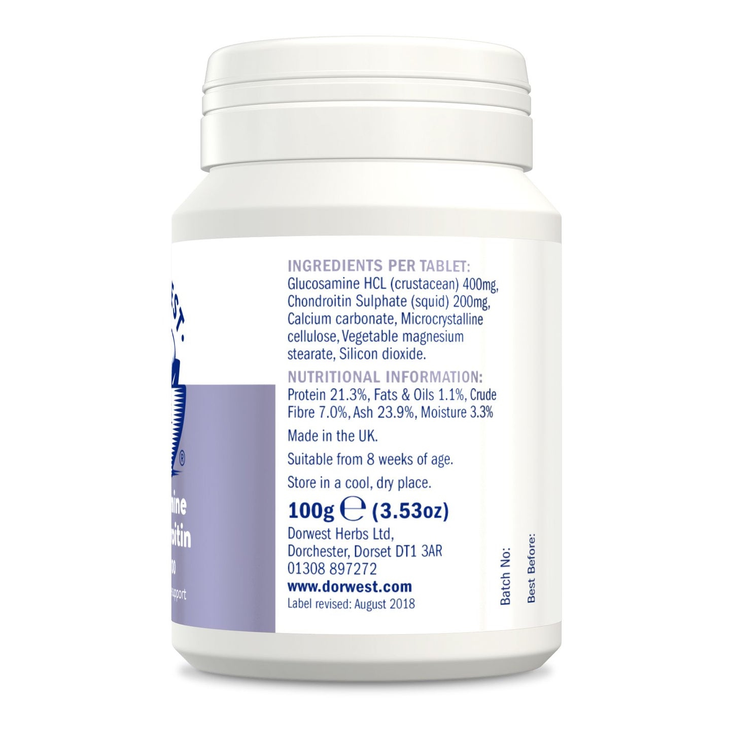 Dorwest Glucosamine & Chondroitin Tablets For Dogs And Cats