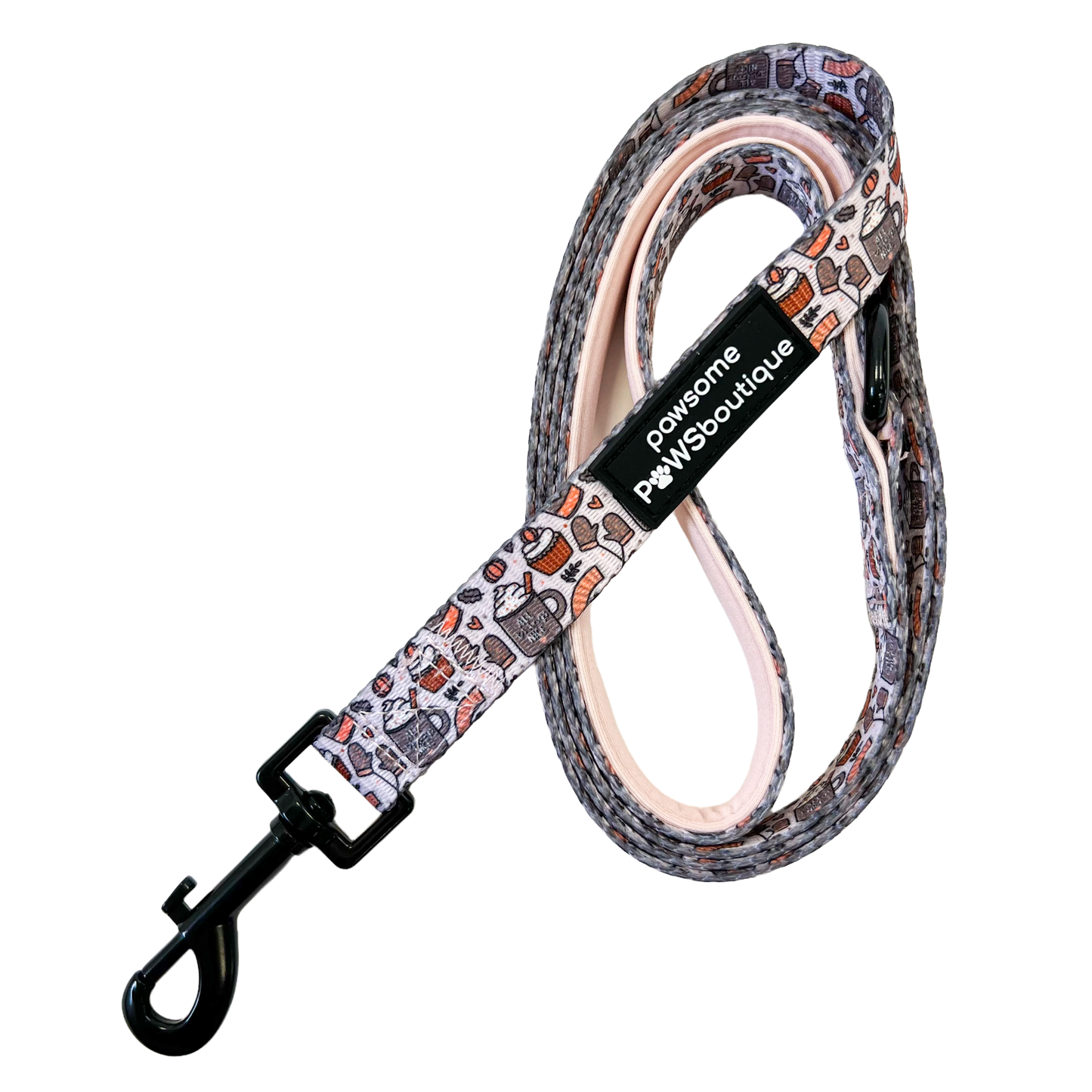 Pawsome Paws Boutique Pumpkin Spice + All Things Nice Dog Lead - Cinnamon