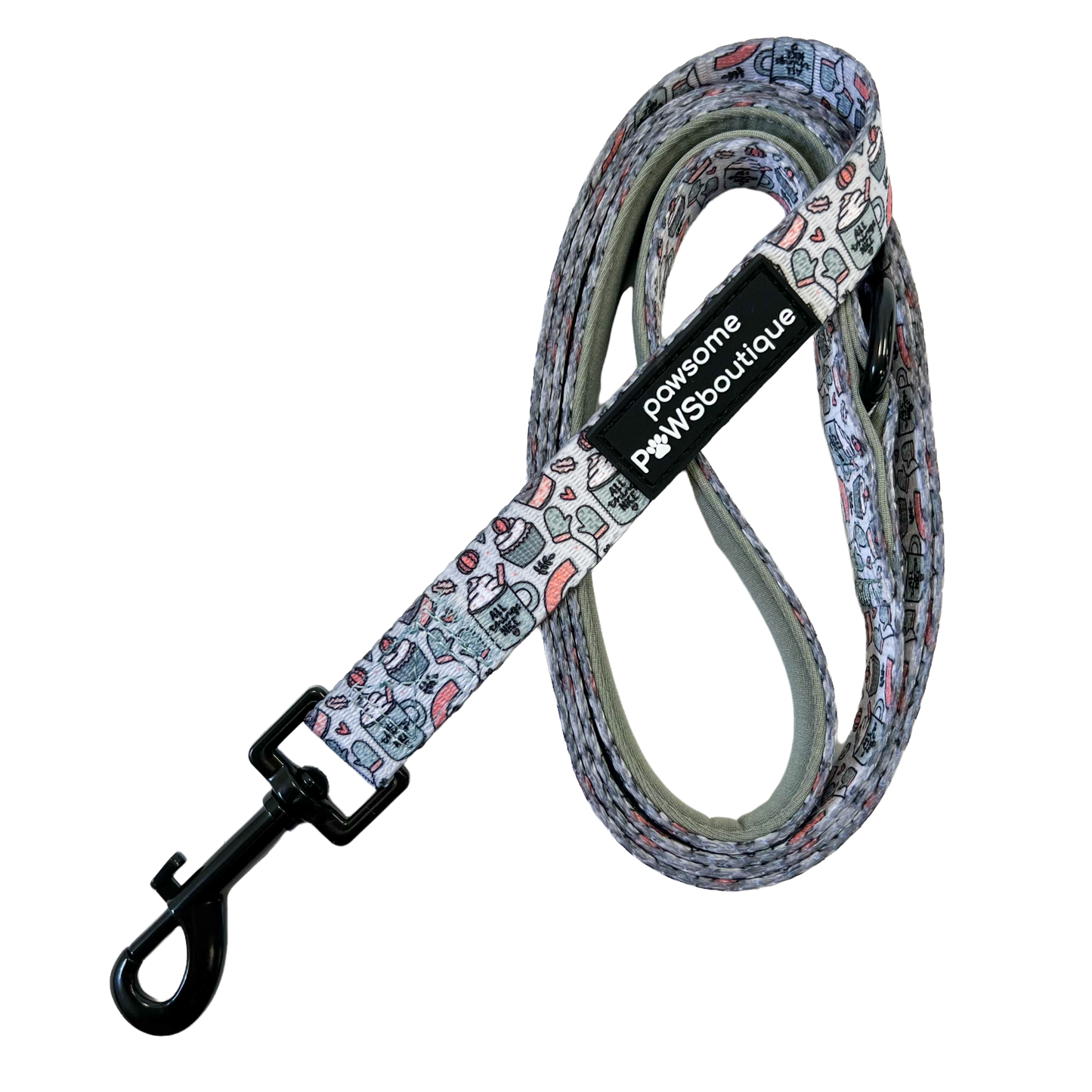 Pawsome Paws Boutique Pumpkin Spice + All Things Nice Dog Lead - Mint
