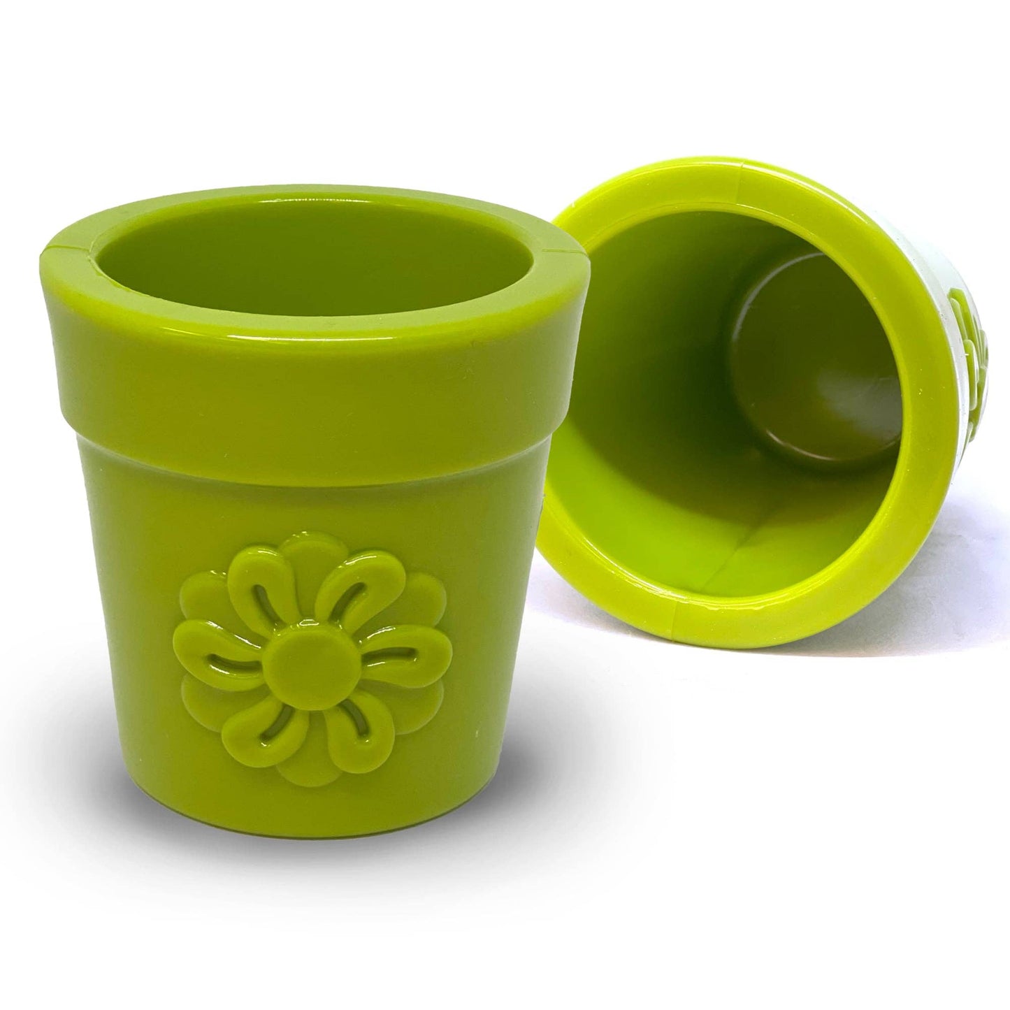 SodaPup Flower Pot Durable Rubber Treat Dispenser & Enrichment: Green