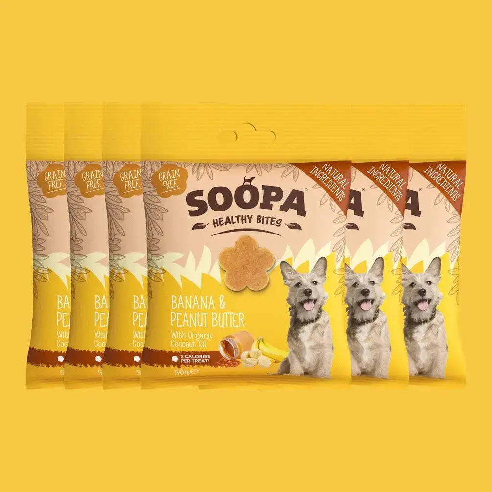 Soopa Banana & Peanut Butter Healthy Bites Dog Treats
