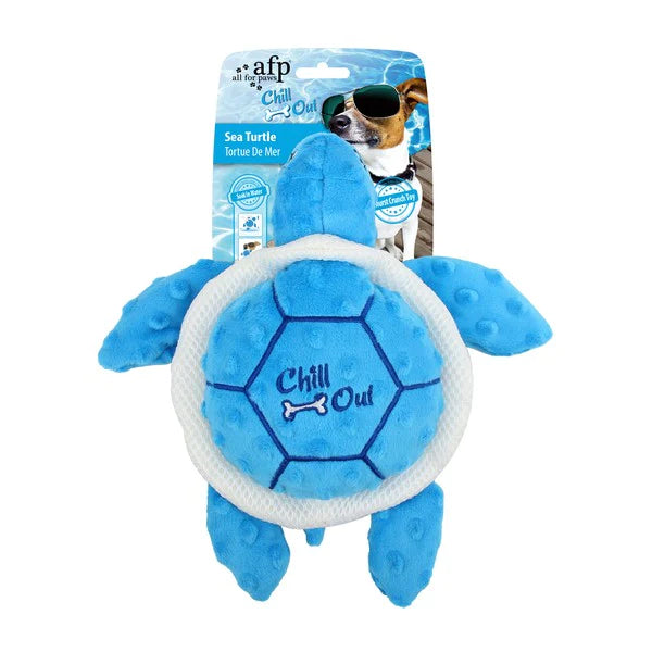 ALL FOR PAWS Chill Out Dog Toy With Cooling Gel - Sea Turtle