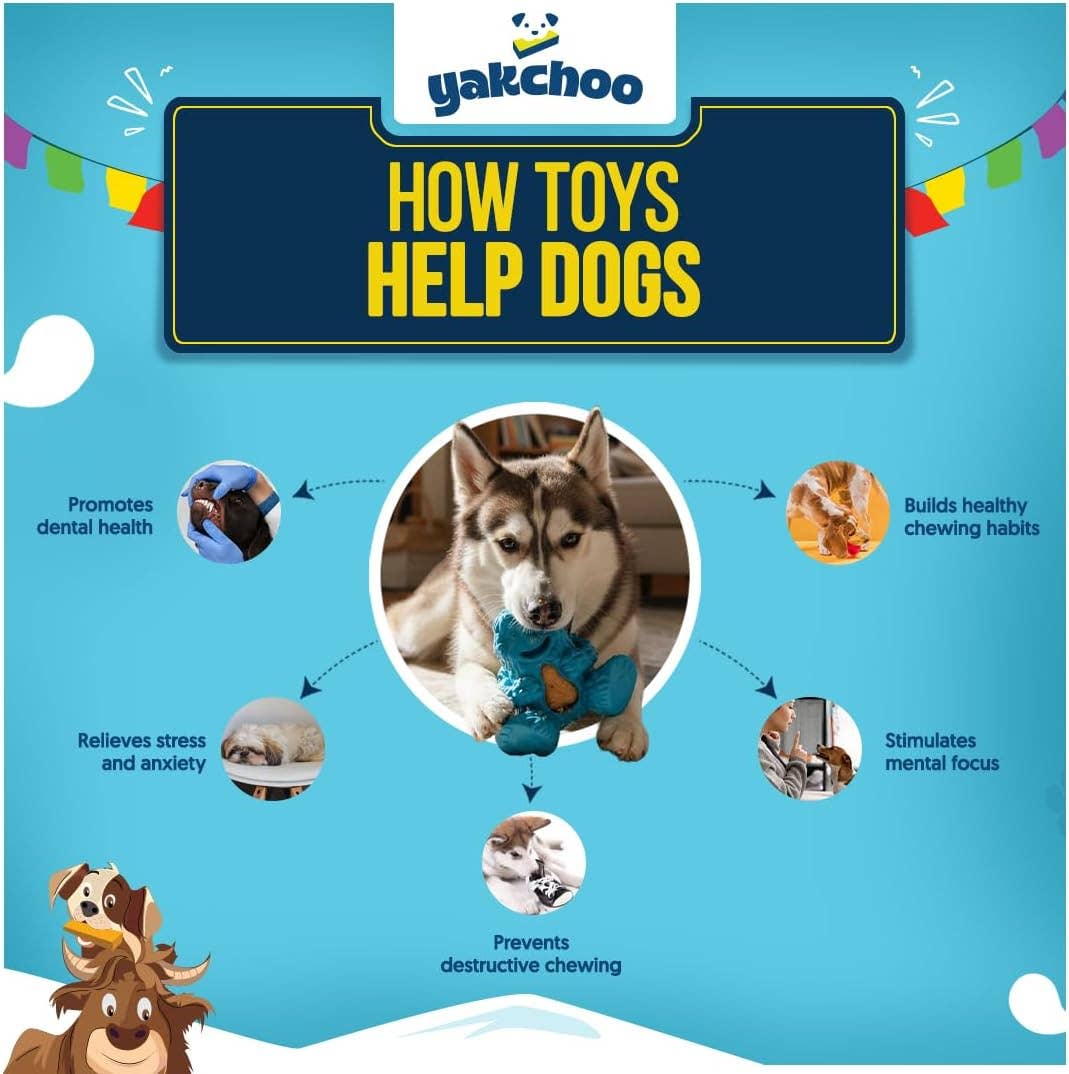 Yakchoo Play Treatoy - Interactive Rubber Dog Treat Toy : Pink
