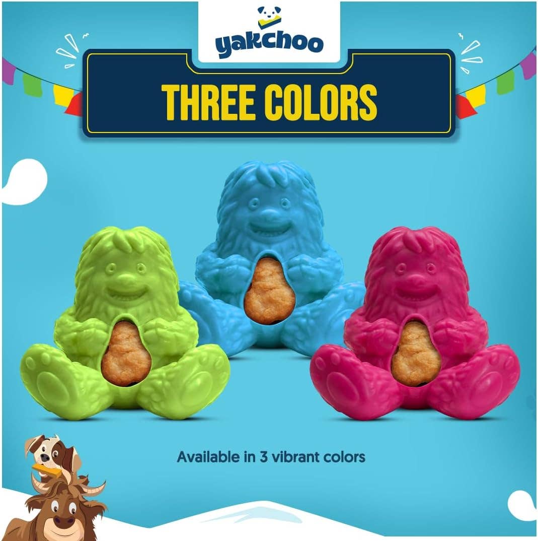 Yakchoo Play Treatoy - Interactive Rubber Dog Treat Toy : Green
