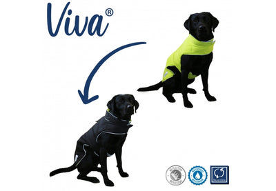 Ancol Viva Reversible Dog Coat Black/Hi-Vis