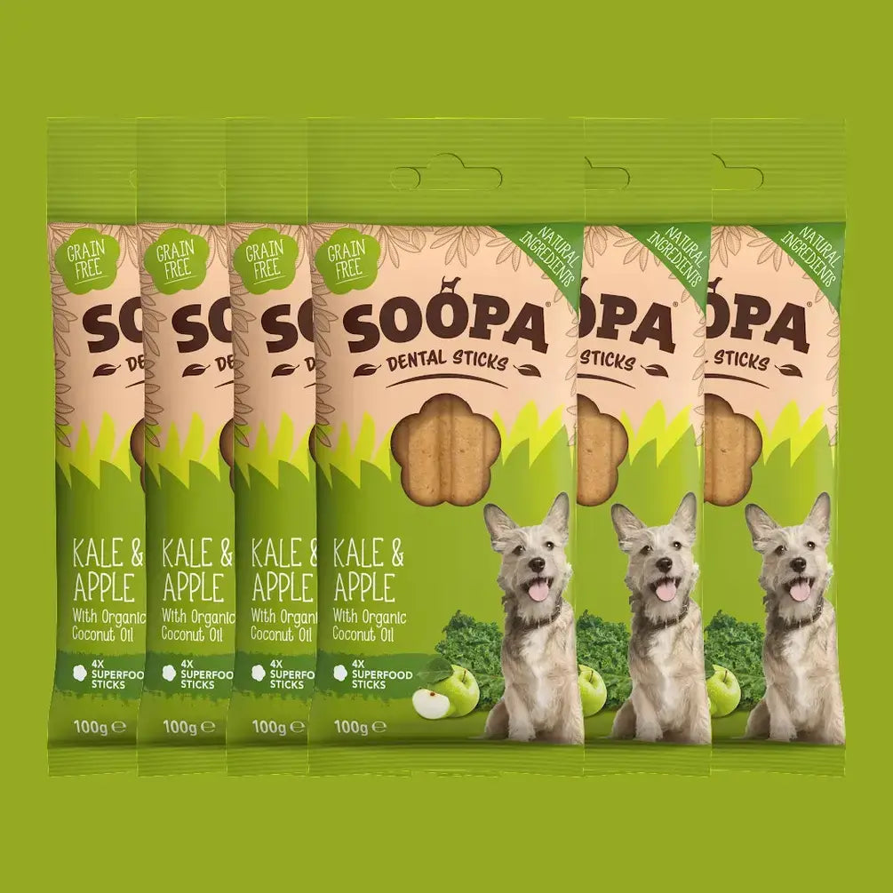 Soopa Kale & Apple Dog Dental Sticks