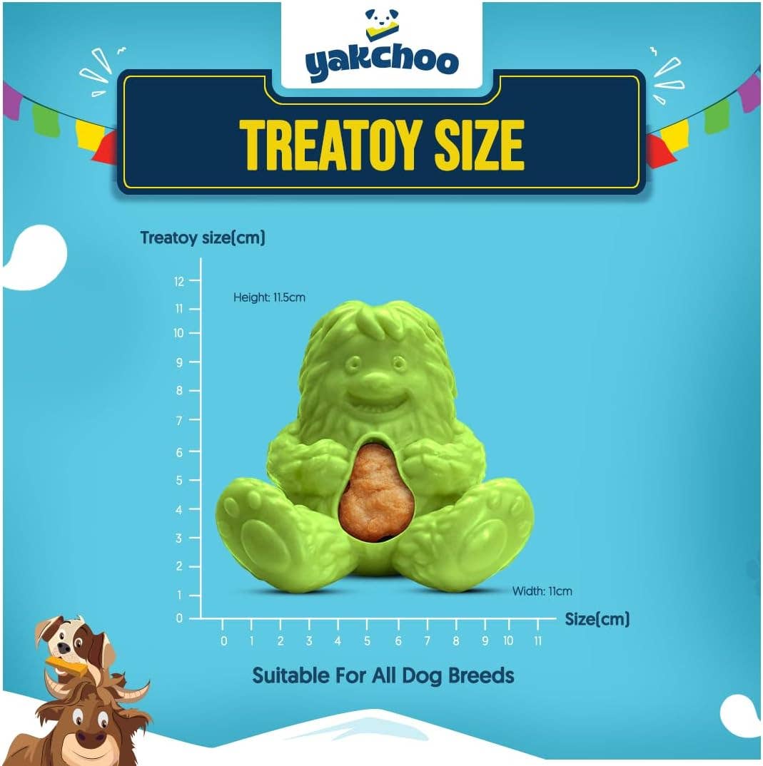 Yakchoo Play Treatoy - Interactive Rubber Dog Treat Toy : Pink