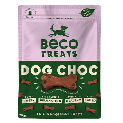 Beco Dog Treats Dog Choc with Carob, Chamomile & Quinoa 70g