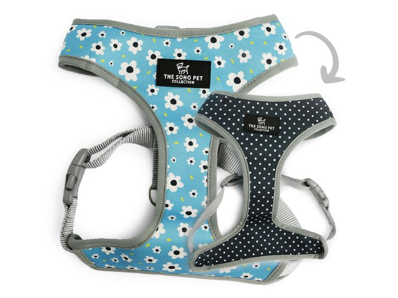 Ancol Soho Reversible Dog Harness Daisy / Polka Dot