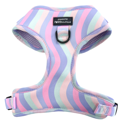 Pawsome Paws Boutique - D-Ring Adjustable Dog Harness – Pastel Swirl