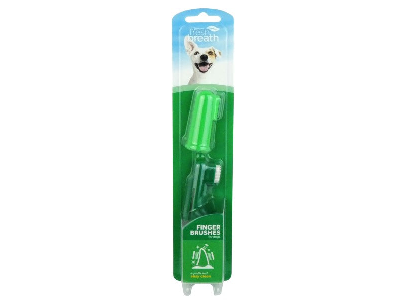 TropiClean Fresh Breath Finger Toothbrush for Dogs (2 Pack)