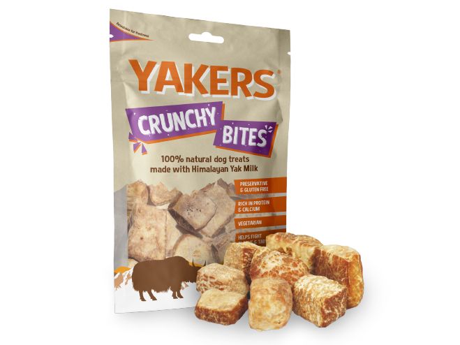 Yakers Crunchy Bites Dog Treats 70g