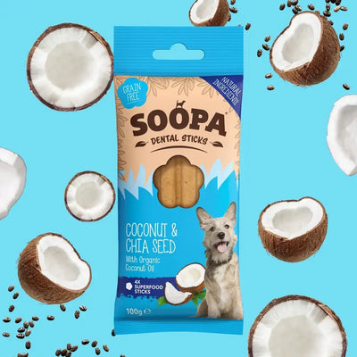Soopa Coconut & Chia Seed Dog Dental Sticks