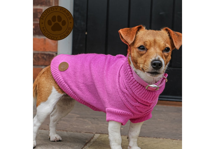 Ancol Muddy Paws Cable Knit Dog Jumper - Main Image