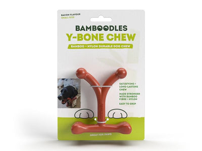 Bamboodles 'Y-Bone' Dog Bacon Flavoured Chew Toy