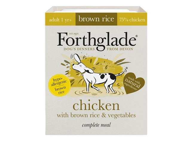 Forthglade Chicken with Brown Rice & Vegetables Natural Wet Dog Food (395g)