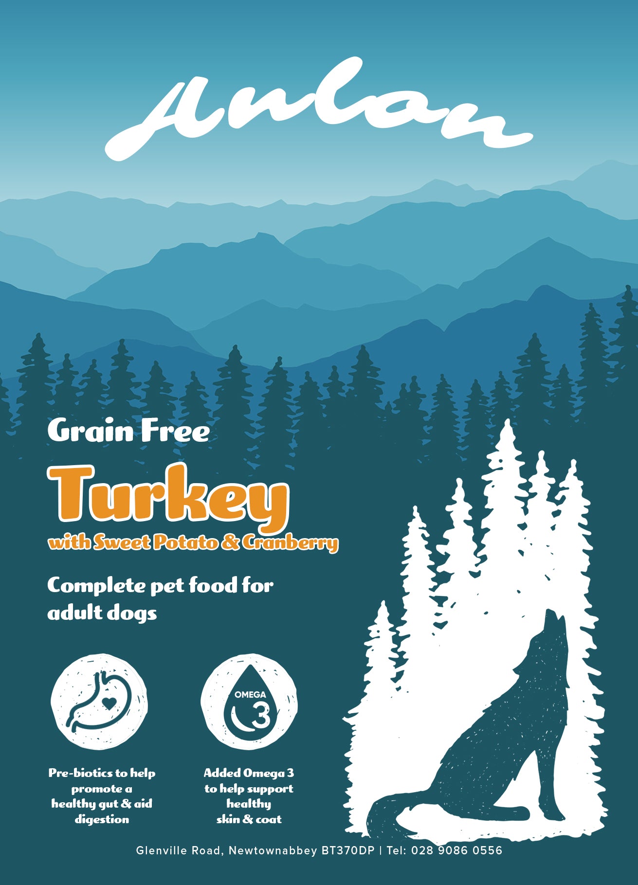 Anlon Turkey with Sweet Potato & Cranberry Grain Free Adult Dog Food