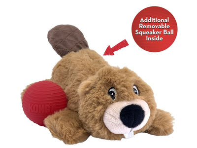Kong Cozie Pocketz Beaver Dog Toy Medium