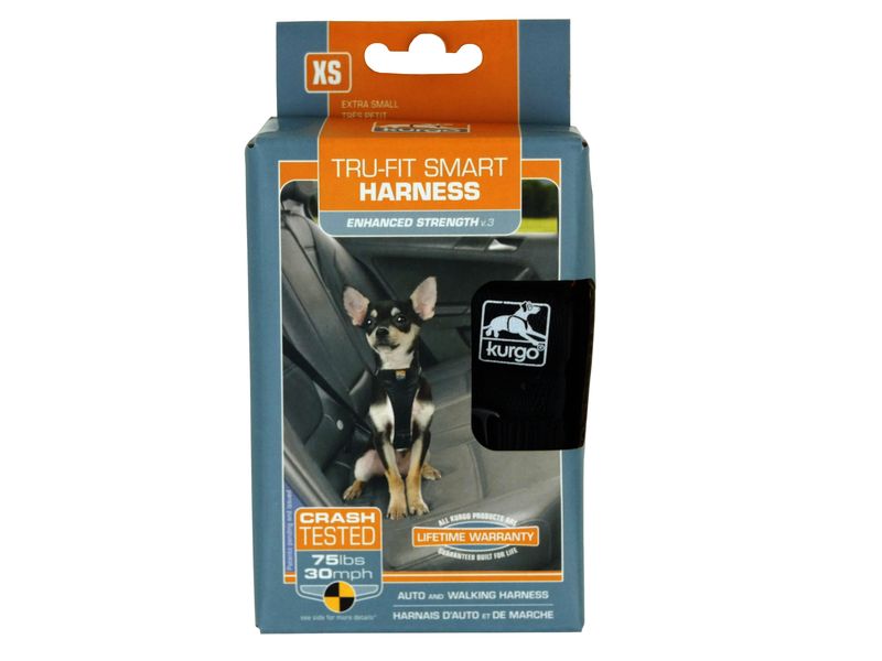 Kurgo Tru-Fit Enhanced Strength In-Car Safety Dog Harness Black