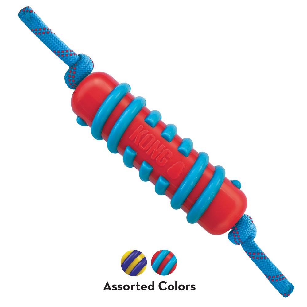 KONG Jaxx Brights Stick w/Rope Assorted Colour Dog Toy
