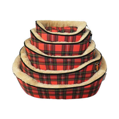 Classic Red Tartan Nest Bed-Oh Doggy