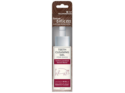 TROPICLEAN Enticers Teeth Cleaning Gel for Dogs, Hickory Smoked Bacon, 59ml