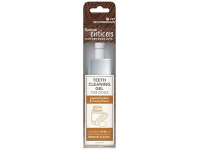 TROPICLEAN Enticers Teeth Cleaning Gel for Dogs, Peanut Butter & Honey, 59ml