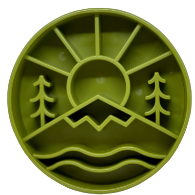 SodaPup Great Outdoors Design eBowl Enrichment Slow Feeder Bowl - Green